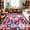 Multicolor, variant on Patriotic Stars Washable Area Rug 2 x 3 ft Blue Red Grid Independence Day Soft Non Slip Rugs Stain Repellent Indoor Felt Carpet for Living Dining Room Bedroom Home Office