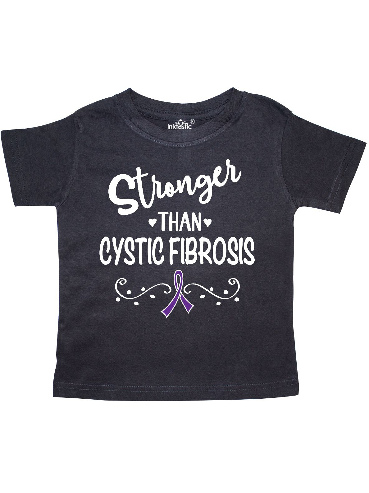 inktastic Cystic Fibrosis Walk Purple Ribbon Toddler T-Shirt