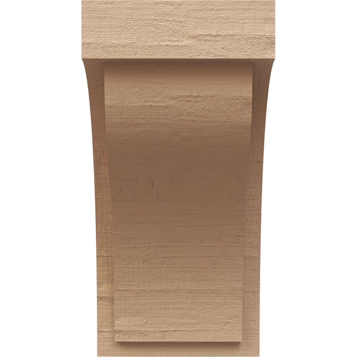 9"W x 9"D x 18"H Wide Helena Rough Cedar Woodgrain TimberThane Corbel, Primed Tan