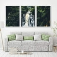 thumbnail image 2 of IDEA4WALL 3 Piece Framed Canvas Wall Art for Living Room, Bedroom Waterfall in Deep Forest of Croatia Canvas Prints for Modern Home Decoration Ready to Hang, 2 of 4