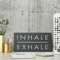 thumbnail image 4 of Funny Farmhouse Style Wood Sign Inhale Exhale Wall Art Inspirational Quotes Black And White Gym Decor Home Hanging Wall Decor Front Porch Bathroom Wooden Sign 6X12 Inch, 4 of 7