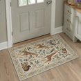 thumbnail image 6 of GENIMO 5'x7' Area Rug for Living Room, Machine Washable Non Slip Low Pile Rug for Bedroom Dining Room, Abstract Animal Print, Soft Beige, 6 of 6