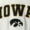 thumbnail image 4 of Men's Colosseum White Iowa Hawkeyes Arch & Logo Crew Neck Sweatshirt, 4 of 4