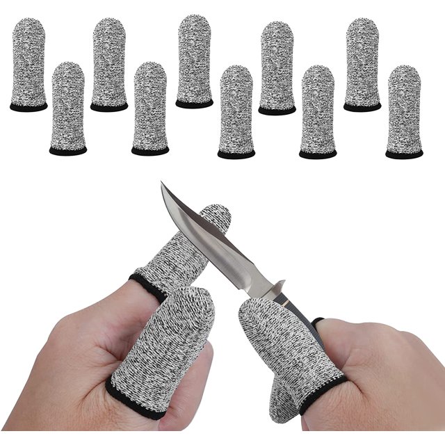 10 Pack Cots à Doigts Réutilisables pour le Travail, Cots à Doigts Antidérapants Réutilisables Cots à Doigts Respirants Protection Résistante aux Coupures pour Cuisine Jardin Sculpture