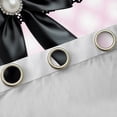 thumbnail image 4 of Manfei Girls Black Ribbon Bow Curtains Pack of 2 (42x84 Each),Kids Teens Bohemian Flower Curtains Blackout,Luxury Bedroom Decor, 4 of 6