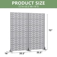 thumbnail image 6 of MAYEERTY 2-Piece Outdoor Metal Privacy Screen 6ft × 3ft Gray, 6-Panel Brick Pattern Decorative Screen for Garden, 6 of 6
