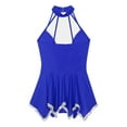 thumbnail image 6 of iiniim Womens Sleeveless Figure Ice Skating Dress Rhinestone Gymnastic Leotard Competition Blue XL, 6 of 7