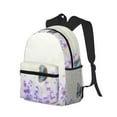 thumbnail image 2 of Easygdp Lavender and Butterfly Casual Laptop Backpack, Large Capacity Schoolpack for School, Travel, Business, 2 of 8