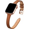 thumbnail image 1 of Compatible con correa de Apple Watch de 38 mm, 40 mm y 41 mm, correa de cuero de repuesto genuina, correa delgada y liviana para la serie iWatch 7/6/5/4/3/2/1, 1 of 7