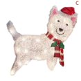 thumbnail image 1 of Christmas Decorations Outside Light-Up Animals Dog Deer Santa ClausOutside, 1 of 5