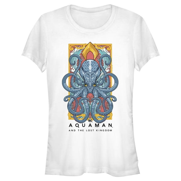 Junior's Aquaman and the Lost Kingdom Topo Poster  Graphic Tee Black Medium