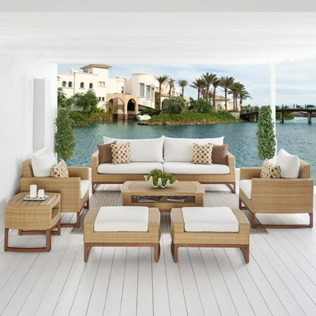 - Bayou Breeze Addison 8 Piece Sunbrella Sofa Set with Cushions