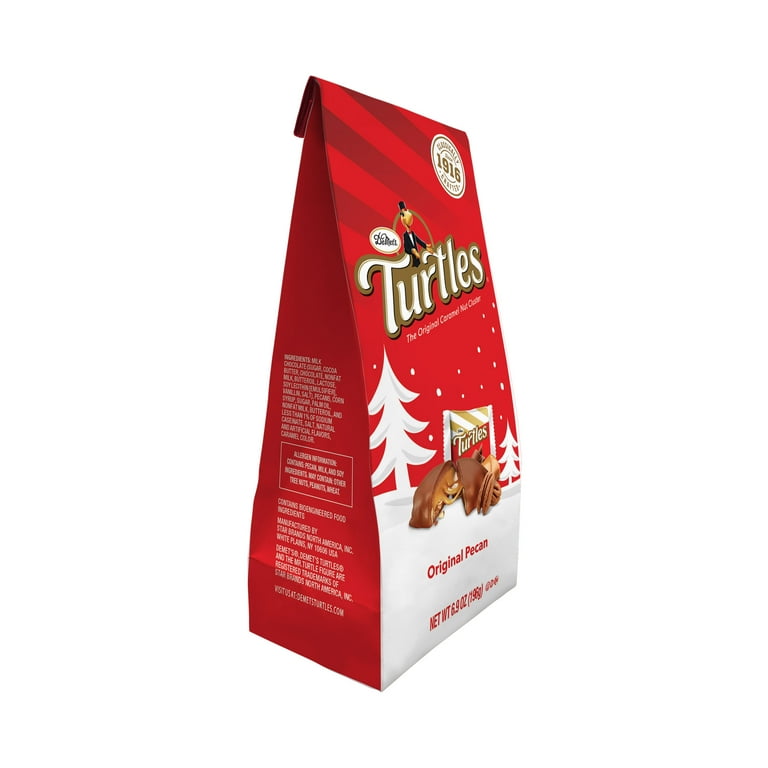 DeMet's Turtles, Original Milk Chocolate Pecan Holiday Bag, 6.9oz
