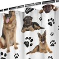 thumbnail image 3 of German Shepherd Dog and Footprint Shower Curtain 84"x72" ,Bathroom Decorative Shower Curtains Set with 12 Hooks,Modern Waterproof Washable Shower Curtain, 3 of 6