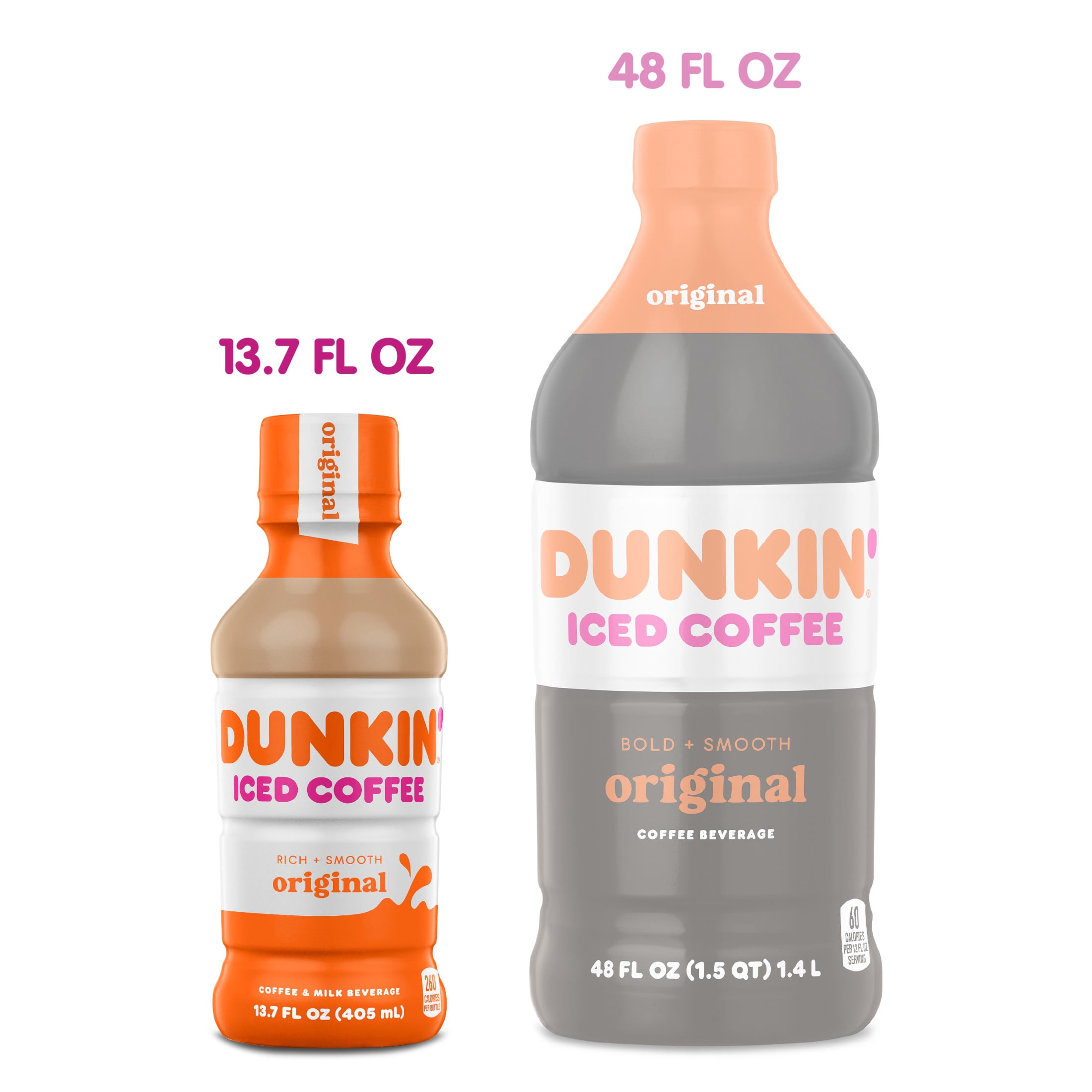 Dunkin' Original Iced Coffee, 13.7 fl oz Bottle