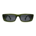 thumbnail image 1 of Lunettes de Soleil Œil de Chat Étroites pour Femmes Vert Noir, 1 of 4