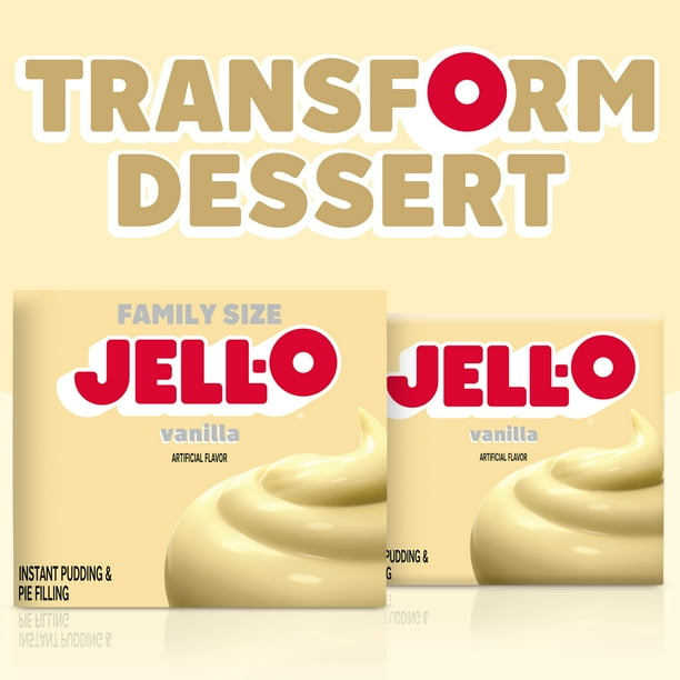 Jell-O Vanilla Pudding 5.1 oz - Pudding cups for retail - Walmart