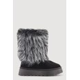 thumbnail image 3 of Women's Faux Fur Cuff Low Platform Boots, 3 of 6