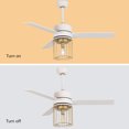 thumbnail image 5 of Modern 48inch LED Indoor White Ceiling Fan with Light Kit and Remote Controller, 5 of 12