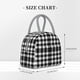 thumbnail image 2 of Balery White And Black Plaid Bolsa de Almuerzo para Mujeres, Caja de Almuerzo, Bolsa de Almuerzo Pequeña Impermeable, Tote de Almuerzo Reutilizable con Gran Capacidad, 2 of 6