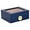 Blue, variant on Desktop Humidor, Capri, with Tempered Glasstop, Cedar Divider, and Brass Ring Glass Hygrometer, Holds 25 to 50 Cigars, Red