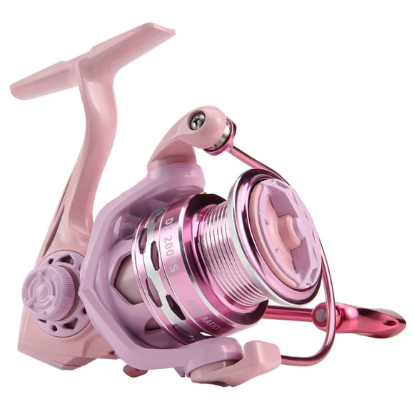 Moulinet de Pêche Coloré pour Femmes, Métal Complet, Vitesse Élevée 5.2:1, Ratio de Vitesse 8kg, Équipement de Pêche