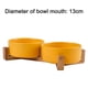 thumbnail image 2 of Cuenco de cerámica para perros y gatos con soporte de madera, juego de agua y comida ponderada mate antideslizante para gatos y perros pequeños, 2 of 5