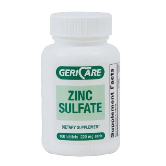 GeriCare - Zinc Sulfate Supplement - 220mg Strength - Tablet - 60/Bottle - 12/Case