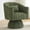 Channeled Barrel-Green, variant on ClinQ 360° Swivel Accent Chair with Armrest Set of 1, Modern Velvet Barrel Chair with Pillow, Cloud Velvet and Curve Back, Black