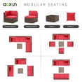 thumbnail image 3 of Aoxun 7 Piece Patio Furniture Set, Outdoor Patio Furniture Sets, Wicker Patio Furniture, Outdoor Conversation Set with Red Cushions, 3 of 6