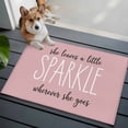 thumbnail image 3 of Pink Entryway Rug 2'x3'&nbsp; Non Slip Front Door Mats, She Leaves A Little SPARKLE Wherever She Goes Entrance Rugs Indoor Outdoor Carpet, Washable Floor Mats Small Area Rug for Bedroom Kitchen, 3 of 8