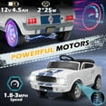 thumbnail image 6 of UBesGoo 12V Licensed Shelby Electric Ride on Car, Kids Powered Ride On Toy Car,  w/ Parent Remote Control, White, 6 of 10