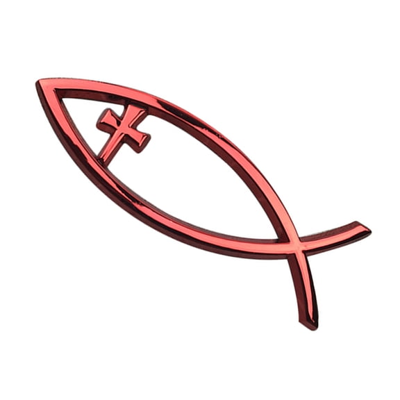 Adhesive Savior Fish Stickers Weatherproof Designs Christian Symbol Car Stickers Faith Symbol Decal for Car & Laptop