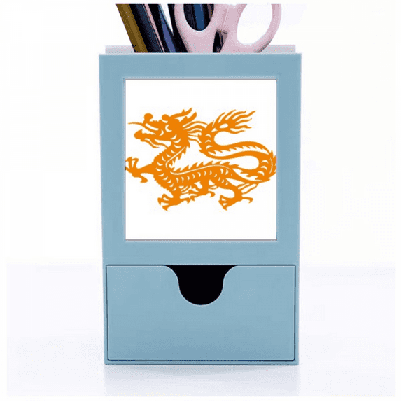 Year Of Dragon Animal China Zodiac Desk Supplies Organizer Pen Holder Card