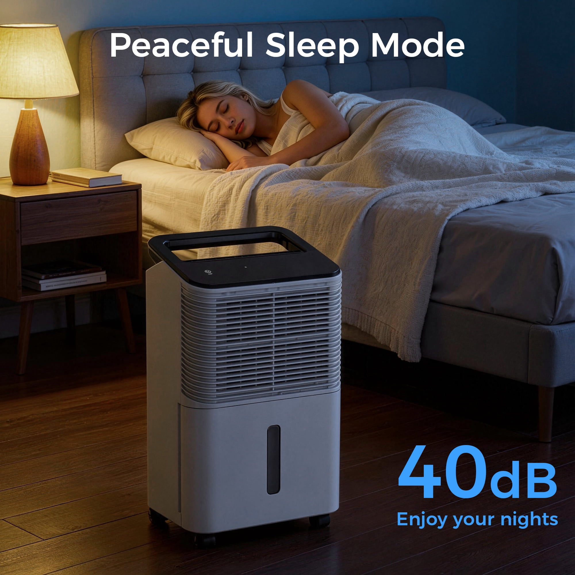 KLOUDIC 12 Pints (DOE) Dehumidifier for Basements, Home Large Rooms, Bathrooms,  MAX 50 Pints/Day, Auto Mode with Drain Hose, Smart Humidity Control, 2.5L Water Tank, Covers Up to 2000 Sq.ft