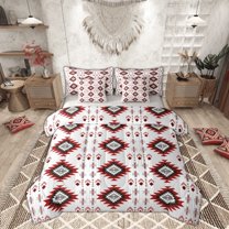 Manfei Boho Hippie Aztec Bedding Comforter Set 7-Piece, Retro Geometric Abstract King Bedding Sets, Tribal Western Style Reversible Bed Sheets, Ultra Soft Home Decor
