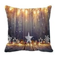 thumbnail image 1 of Funda de Almohada Vintage Navidad Estrellas Luces Mesa de Madera ABPHQTO 50x50 cm, 1 of 1