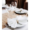 thumbnail image 2 of 16 Pack, White Cloth Napkins 17x17 Inches, 100% Polyester Dinner Napkins with Hemmed Edges, Washable Napkins Ideal for Parties, Weddings and Dinners, 2 of 7