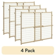 (4 pack) Evenflo Position & Lock Tall and Wide Value Adjustable Baby Gate (Natural), Fits Openings 31 - 50 in. Wide