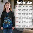 thumbnail image 7 of Uorisanigo Girls Half Zip Sweatshirt Loose Boho Floral Turtle Long Sleeve Pullover Crop Tops Drop Shoulder Pullover Top Jackets Athletic Outerwear Trendy Clothes, 5-14 Years, 7 of 7