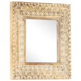 thumbnail image 1 of vidaXL Hand-Carved Mirror 50x50x2.6 cm Solid Mango Wood, 1 of 5