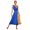 Blue, variant on Alvivi Womens Metallic Gold Color Block One Shoulder Sleeveless Liturgical Praise Dance Dress Blue XXL