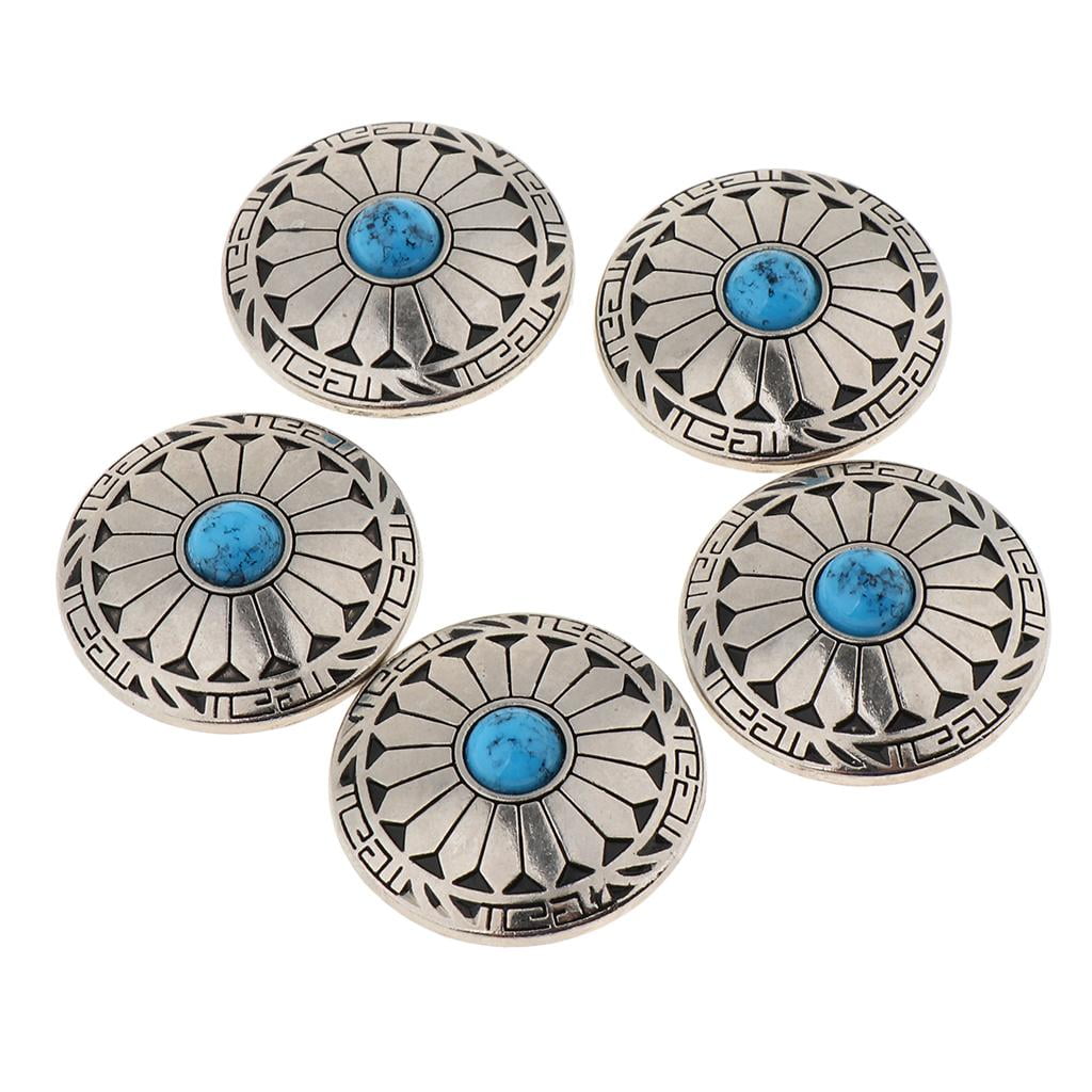 20 Set Leather Craft Decorative Turquoise rivets rivets boutons dia 7 mm 