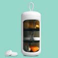 thumbnail image 1 of Yeacher Medicine Box Portable Independent Lattice Pill Case Storage Organizer Container Dispenser, 1 of 8