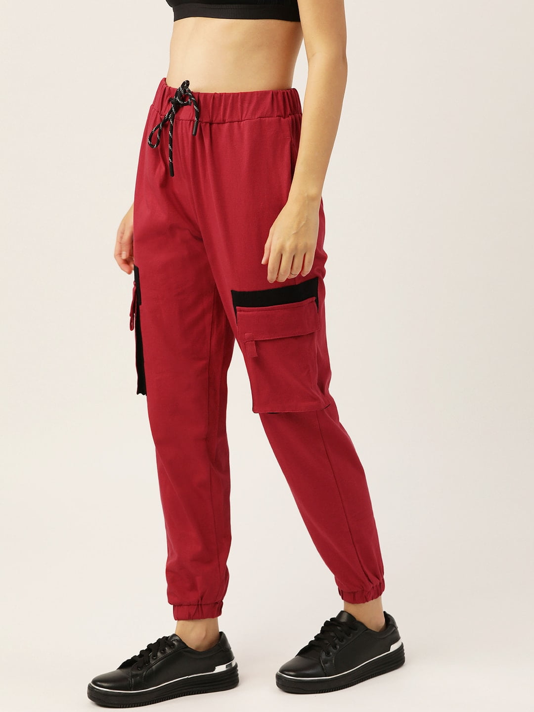 Buy HERE&NOW Women Solid Baggy Fit Parachute Track Pants - Track Pants for  Women 23377986 | Myntra