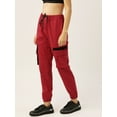 thumbnail image 2 of DressBerry - By Myntra Women Red Regular Fit Track Pants Solid Pure Cotton Ready to Wear Cargos Joggers With Elasticated Waistband And Drawstring Closure, 2 of 8