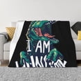 thumbnail image 1 of Fotbe Hungry Tyrannosaurus Manta de Franela con Estampado, Manta Ultrasuave para Cama, Sofá, Auto, Hipoalergénica y Antibolitas-80"x60", 1 of 6