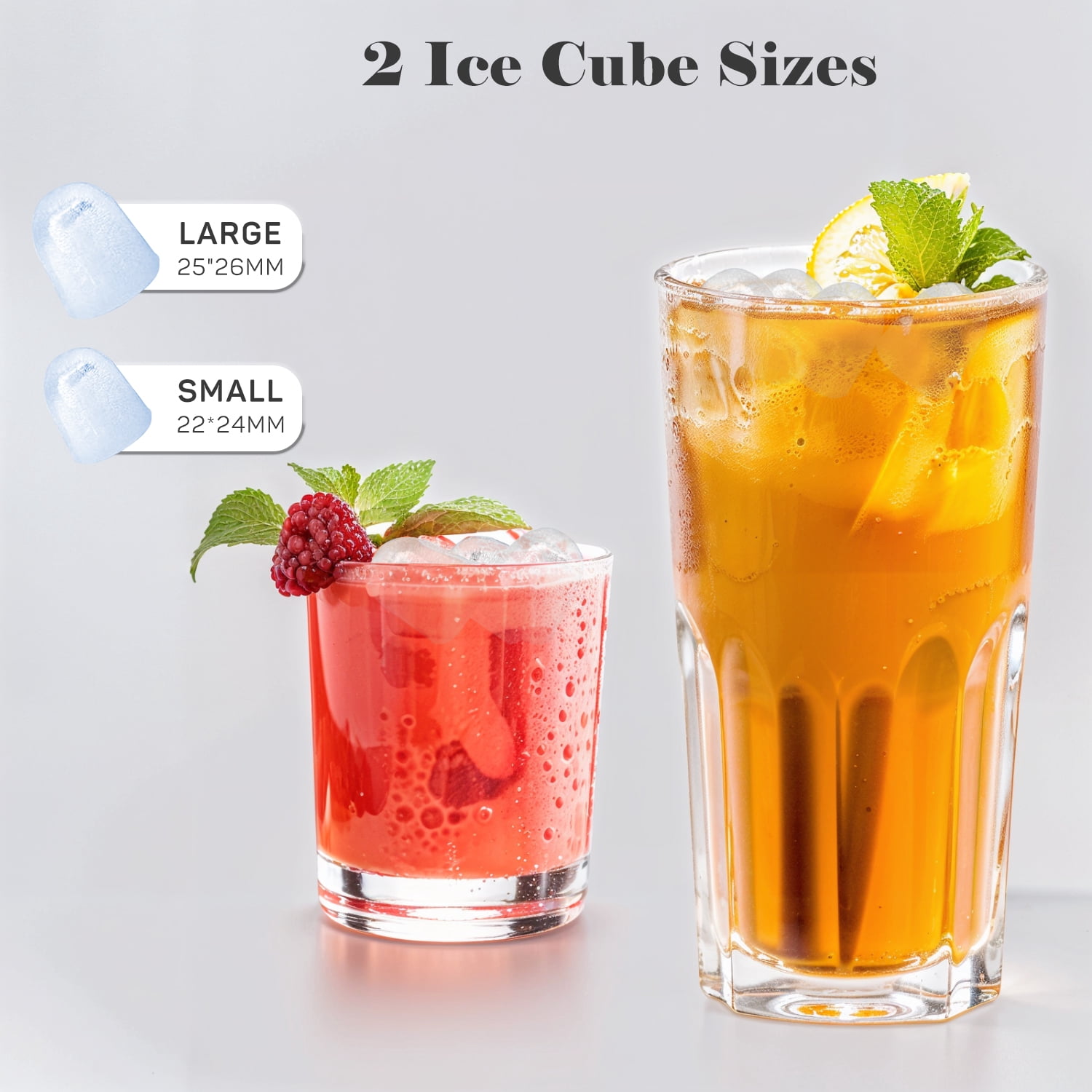 Beddle Portable Countertop Ice Maker with Self-Cleaning, 9 Cubes in 6 Mins, 26 lbs/24 Hrs,For Home Camping,White