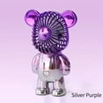 thumbnail image 5 of 1pc Colored Bear Shaped Fan, Mini Fan, Portable USB Rechargeable Small Pocket Fan, Battery Operated Fan, Small Personal Fan USB Rechargeable, 3 Speed Adjustable Fan, 5.51*3.74*2.56in, 5 of 5
