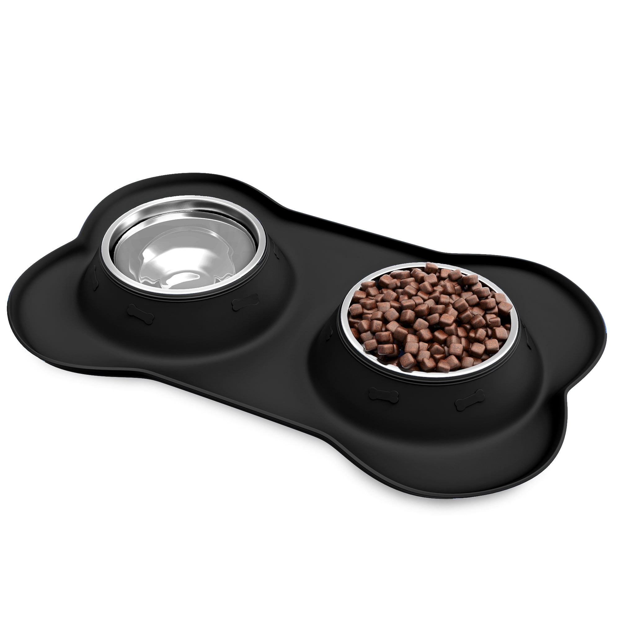 Stainless Steel Pet Bowls for Dogs and Cats Set of 2 Dishes for Food
